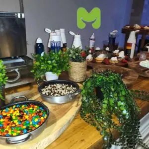 וופל בלגי עיגולים דוכן לאירועים